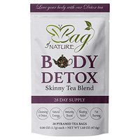 Body Detox by Bag of Nature - Skinny Tea Blend, Supports Fat Burning and Healthy Weight Loss, Promotes Gut Health and Bloating Relief for Men and Women - 28-Day Supply