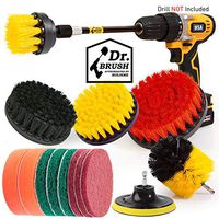 Holikme 15Piece Drill Brush Attachments Set, Scrub Pads & Sponge,Buffing Pads，Power Scrubber Brush with Extend Long Attachment，Car Polishing Pad Kit