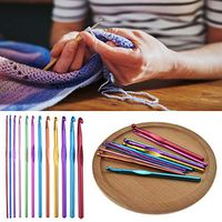 Sagton 12 crochet hooks knitting needles crochet set - with ergonomic handles for extreme comfort - perfect crochet hook set against arthritis, soft knitting needles for all patterns & types of wool