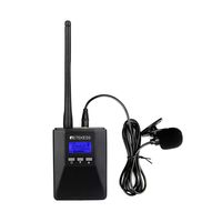 Retekess TR506 0.2W Portable FM Transmitter Mini Low Power Transmitter Support Microphone and Audio Input for Tour Guide Church Interpretation