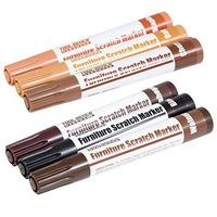 Set of 3 Furniture Scratch Markers to mask scratches, dings, and scuffs - The easiest way to fix your furniture! (Dark Colors (Mahogany, Walnut, and Black))