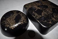 2 piece hand made black orgone energy emf protection set home system orgone healing crystal based anti EMF energy devices for travel home or office decoration holiday or wedding gifts for her or him