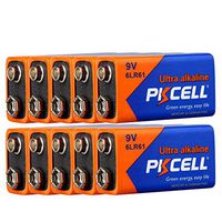 10 Pack 9V Battery Alkaline Battery 6LR61 for Smoke Detectors