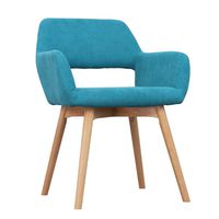Lansen Furniture Modern Living Dining Room Accent Arm Chairs Club Guest with Solid Wood Legs (1, Sapphire)