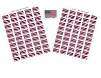 Made in USA! 100 Hawaii 1.5" x 1" Self Adhesive State Flag Stickers, Two Sheets of 50, 100 Hawaii Sticker Flags Total
