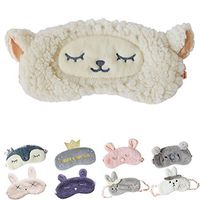 Cute Sleeping Eye Mask Plush Blindfold Travel Sleep Masks Super Soft Eye Cover for Kids Girls and Adult (C-Sheep),Pack of 1