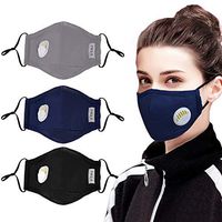 JUSTDOLIFE 3PCS Mouth Covers Activated Dust Proof Face Covers