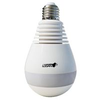 Logan Security Light Bulb Camera 960P - Wireless Camera for Home Security - 360° Fisheye Hidden Camera with LED White Lights Motion Detection Night Vision