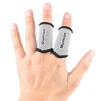 Sports Elastic Finger Sleeves Support Thumb Brace Protector Breathable Elastic Finger Tape for Basketball, Tennis,Baseball, Cycling, Volleyball, Badminton, Boating A71 White-M