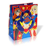 DC Super Hero Girls Gift Bag For Girls Featuring Batgirl, Wonder Woman, and Supergirl