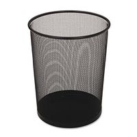 Rubbermaid Commercial WMB20BK Steel Mesh Wastebasket Round 5gal Black