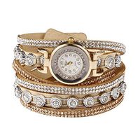 Idomeo Women Fashion Casual Decor Round Rhinestone Bracel Batteries