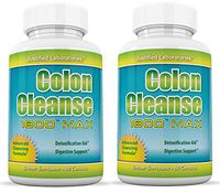 Colon Cleanse 1800 Max Weight Loss Detox Cleanse All Natural with Acai Fruit and Fennel Seeds 60 Capsules Per Bottle 2 Bottles