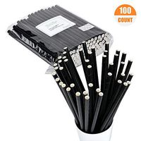 Disposable Drinking Straws 10 Inches Long Jumbo Size (Black, 100 count) Biodegradable Disposable Drinking Straws Bulk for Smoothie Milkshake Boba Milk Tea Eco friendly to the earth and marine life