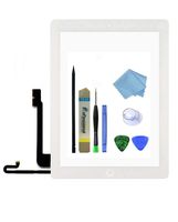 Zentop Touch Screen Digitizer Replacement Assembly for White iPad 4 Model A1458, A1459, A1460 with Home Button, Camera Holder ，Preinstalled Adhesive，Frame Bezel, Tool Kit.