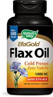 Nature's Way EfaGold Flax Oil Cold Pressed 1000 mg (per softgel) with 57% ALA, 100 Count