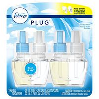 Febreze Plug In, Air Freshener, Scented Oil Refill, Linen & Sky, 2 Count