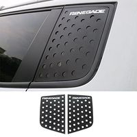 Highitem 2PCS C Pillar Window Glass Sports Plate Molding Trim Decoration Sun Shield Aluminum Alloy For Jeep Renegade 2014Up Black