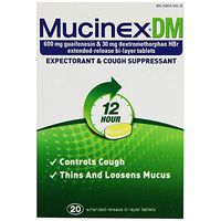 Mucinex DM Expectorant Cough Suppressant Extended Release Bi-Layer Tablets - 20 ct, Pack of 2