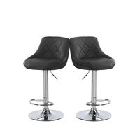 Fine Bar Stools,Bars Tools Swivel Stool Set of 2 Height Adjustable Bar Chairs with Back PU Leather Swivel Bar Stool Kitchen Counter Stools Dining Chairs (D)
