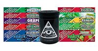 Herb Airtight Container Fresh Kettle with Juicy Jay's Variety 1.25 Flavored Hemp Rolling Papers 10 Count DC Crafts Nation- Illuminati
