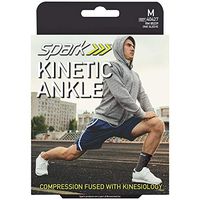 Spark Kinetic Ankle Sleeve - Compression Ankle Support with Embedded Kinesiology Tape - Size Large