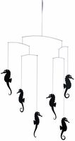 Flensted Mobiles Sea Horse Black Hanging Mobile - 22 Inches Cardboard