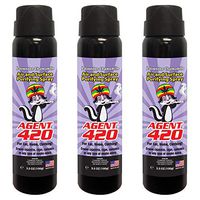 Agent 420-3.5 oz Cannabis Odor Destroying Spray for Eliminating Pot Smoke, Cigarette or Most Unwanted Odors in Your House, Car or Apartment, Freshen Up The “Joint!” (Lavender Chamomile, 3 Bottles)