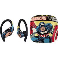 Skinit Decal Audio Skin for PowerBeats Pro - Officially Licensed Marvel/Disney Marvel Comics Captain America Design
