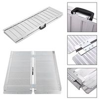 42Inch Folding Portable Aluminum Threshold Mobility Loading Wheelchair Ramp Threshold Ramp Handicap w/Handle