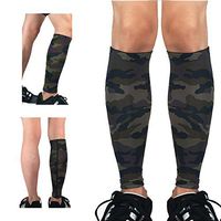 Calf Compression Sleeves Leg Socks, Reduces Shin Splint Muscle Pain Cramps Fatigue Provides Fast Recovery Circulation Black Gray M