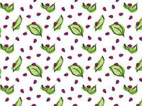5ct Berry Red White & Green Ladybug Floral Tissue Paper Gift Wrapping 20"x30" Sheets nfLG -981