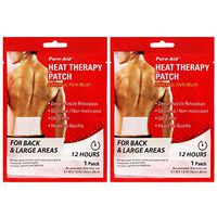 Pure-aid Heat Therapy Patch Back & Large Areas-1 Patches (2 Pack)