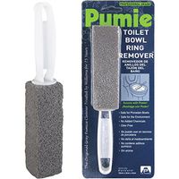 Pumie Toilet Bowl Ring Remover, TBR-6, Grey Pumice Stone with Handle, Removes Unsightly Toilet Rings, Stains from Toilets, Sinks, Tubs, Showers, Pools, Safe for Porcelain, 1 Pack