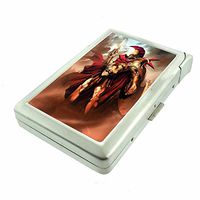 Cigarette Case with Built in Lighter Greek God Zeus S3 Smoking King Size Cigarettes Silver Metal Wallet 4" X 2.75" RFID Protection Mythology