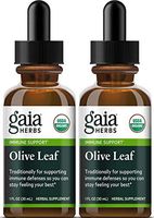 Gaia Herbs Olive Leaf, Liquid Supplement, 1 Ounce (Pack of 2) - Daily Immune Support & Cardiovascular Health Supplement, Antioxidant Support, USDA Organic