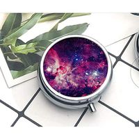 lukuhan Compact 3 Compartment Medicine Case, Pill Box for Pocket or PursePill Box Decorative Pill Case with Gift Box Medicine Holder Mint Tin Vitamin