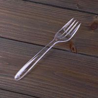 Plastic Forks 100Pcs/pack Long Handle Fork Reusable Plastic Disposable Forks Party Picnic Pack Tableware Thickening Fine Food Knife Hot Sale (White)