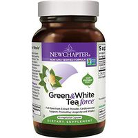 New Chapter Green Tea Supplement - Green and White Tea Force for Healthy Aging, Longevity + Energy + Non-GMO Ingredients - 60 ct Vegetarian Capsules