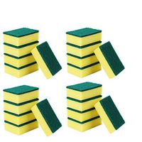 MINGLIFE Home Kitchen Double Layer Soft Strong Water Absorption Dishwashing Sponge Sponges Kitchen Nano Emery Magic Clean Rub Pot Rust Focal Stains Sponge Removing Kit (C20 pcs)