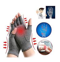 LEANO 1 Pair Solid Arthritis Pressure Health Gloves Half Finger Gloves Hand Wrist Braces