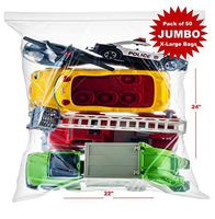 Shiny Select Extra Large X-Large Jumbo 8 Gallon Zipper Top Reclosable Storage Bags, Ziplock Big Freezer & Food Storage Bags 22" x 24" (50)