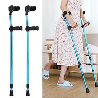 Underarm Crutches,Portable Canes Height Adjustable Walking Crutches Forearm Assist Cane Suitable for The Elderly Disability - Blue,A,2PCS