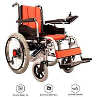 B&MF Electric Folding Wheelchair Lightweight Dual Functionl, Foldable Power Wheelchair (Li-Ion Battery),Lightweight Elderly Aluminium-Alloy Dual Mode Wheelchair