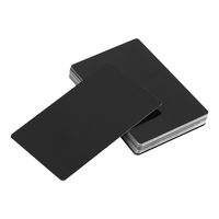 50Pcs Metal Business Cards Blanks for Customer Laser Engraving DIY Gift Cards 5 Colors Optional(Black)