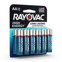 RAYOVAC AA 12-Pack HIGH ENERGY Alkaline Batteries, 815-12K