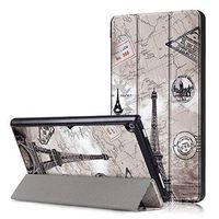 Lyperkin All-New Fire HD8 2018 Case (6th/7th/8th Generation), Premium PU Leather Smart Case Cover with Auto Sleep Wake Compatible with Kindle Fire HD 8.0 2016/2017/2018