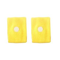 BESPORTBLE 2PCS Adjustable Travel Reusable Wrist Band Anti Nausea Wristbands Sickness Car Motion Sea Sick Ship Plane Cotton (Yellow)