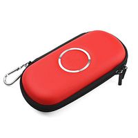 Hipipooo Travel Portable Carrying Pocket Protective Pouch Bag Cover Zipper Case Hard Pack for Sony PSP 1000/2000/3000 Game Red