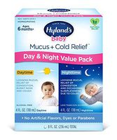 Baby Cold Medicine, Infant Cold and Cough Medicine, Decongestant, Hyland's Baby Mucus and Cold Relief, Day & Night Value Pack, 8 Fluid Ounce (Packaging May Vary)
